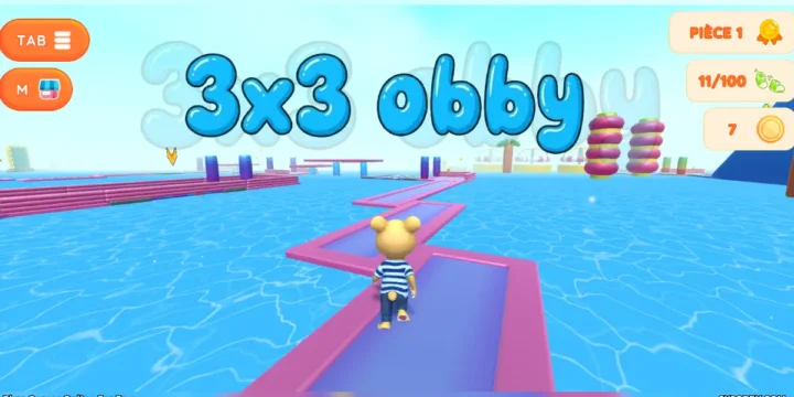 Obby 3×3: A Bright, Bouncy Obstacle Course